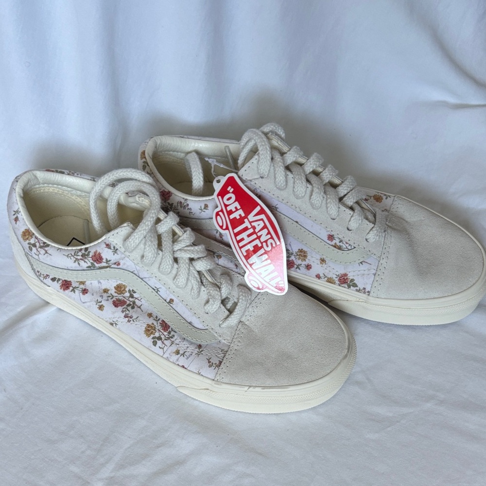Vans Women's Floral Cream Sneakers